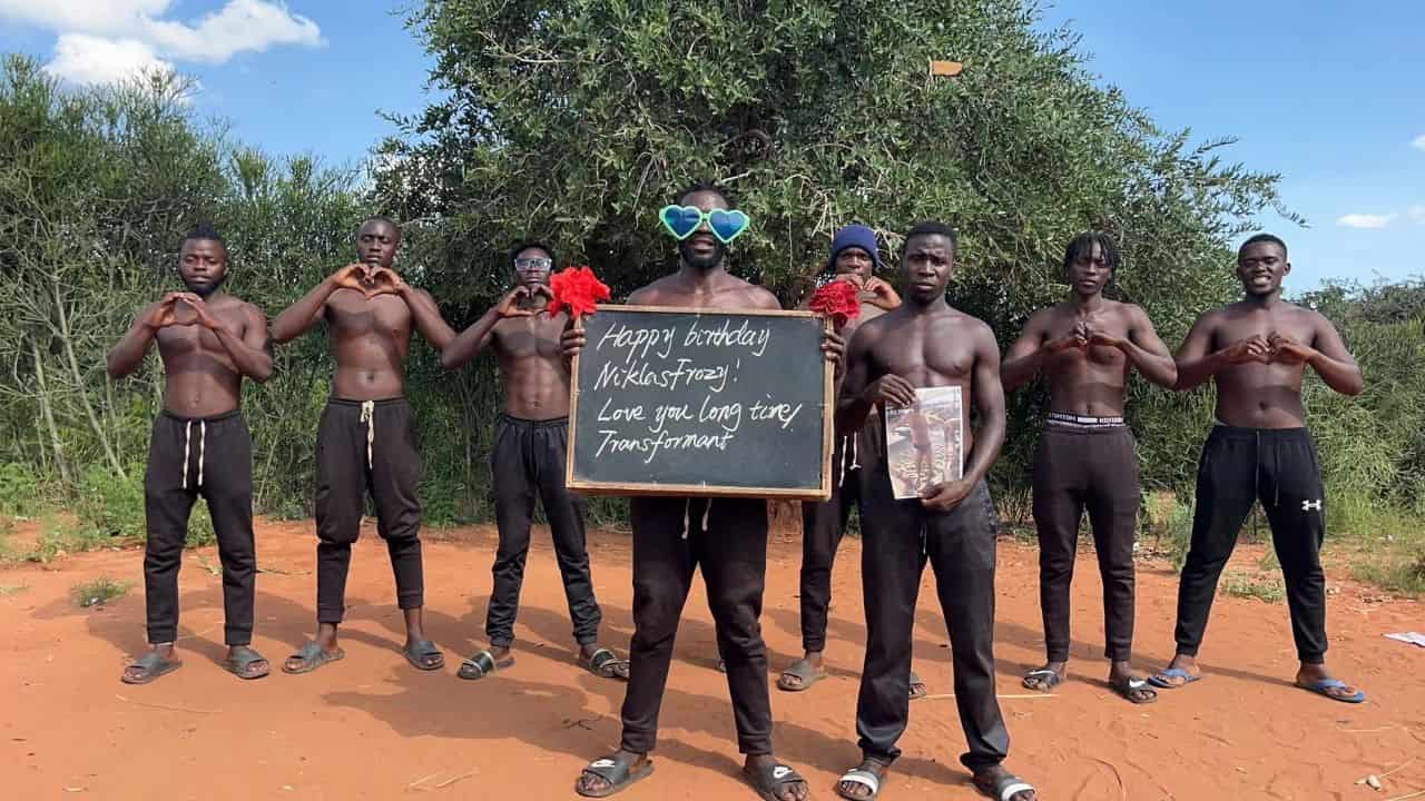 video greeting from Africa for a friend